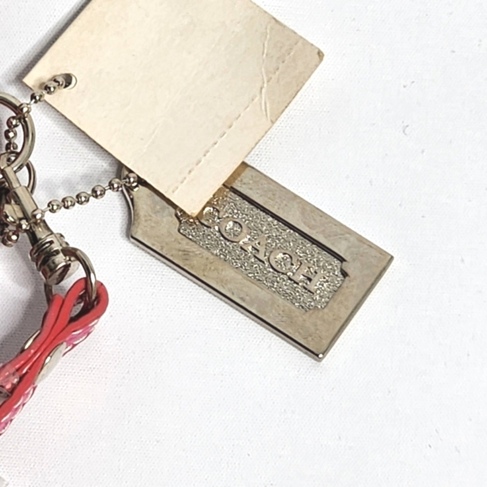 Coach crossbody mini bag signature monogram canvas and hot pink leather & suede - Picture 3 of 10
